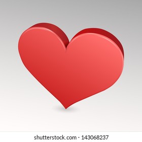 Red heart. EPS10.