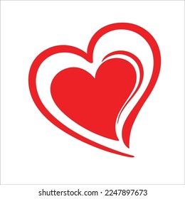 Red heart, EPS10, Don't use transparency.
