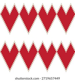 Red Heart Fair Isle Muster Design für Modetextilien, Strickwaren und Grafiken