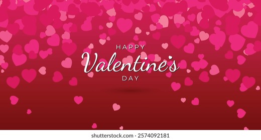 Red heart falling on red and maroon background for Mothers Day and Valentine Day love banner design vector illustration with blank space. Valentines day poster with flying red heart