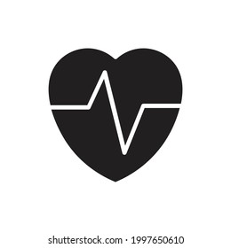Ilustración de vectores de iconos con relleno de corazón rojo