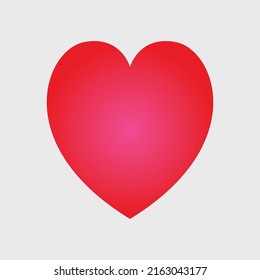 Diseño plano de corazón rojo. carteles de amor, símbolo de impresión, regalo, web, chatarra y patchwork.