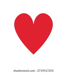 Icono de Vector plano de corazón rojo aislado sobre fondo blanco. Eps 10