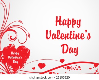 red heart with floral elements, illustration