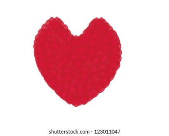 red heart form little heart
