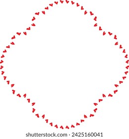 Red Heart frame Rectangle shape vintage frames retro badges vector love frames cute decoration background borders valentine wedding celebration romantic greeting card label frames banners