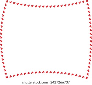 Red Heart frame Square shape vintage frames retro badges vector love frames cute decoration background borders valentine wedding celebration romantic greeting card label frames banners
