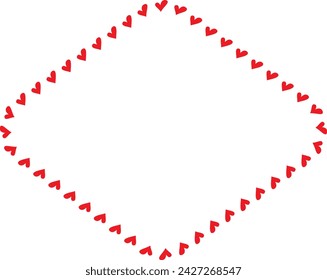 Red Heart frame Square shape vintage frames retro badges vector love frames cute decoration background borders valentine wedding celebration romantic greeting card label frames banners