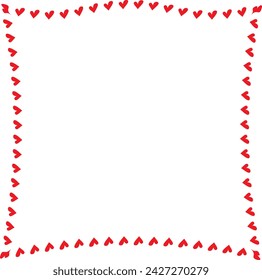 Red Heart frame Square shape vintage frames retro badges vector love frames cute decoration background borders valentine wedding celebration romantic greeting card label frames banners