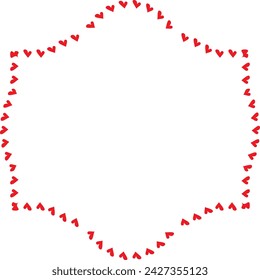 Red Heart frame Square shape vintage frames retro badges vector love frames cute decoration background borders valentine wedding celebration romantic greeting card label frames banners