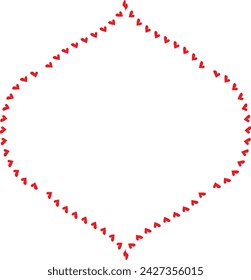 Marco de corazón rojo Forma cuadrada vintage marcos insignias retro vector marcos de amor lindos decoración fondo bordes boda celebración romántica tarjeta de felicitación marcos banners