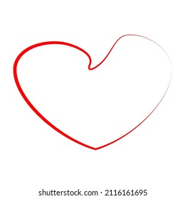 Red heart frame. Valentine's day.