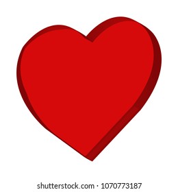 Red Heart Full Lover Vector