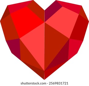 Red heart gemstone valentine day 6