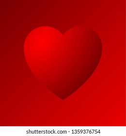 red heart with red gradient icon