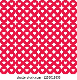 red heart graphic valentine’s day pattern