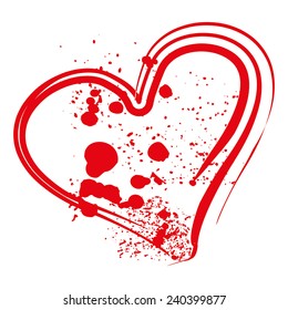red heart graphic design vector art