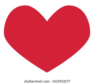 red heart in grunge vintage style. aged texture of the heart. lovers day concept. flat