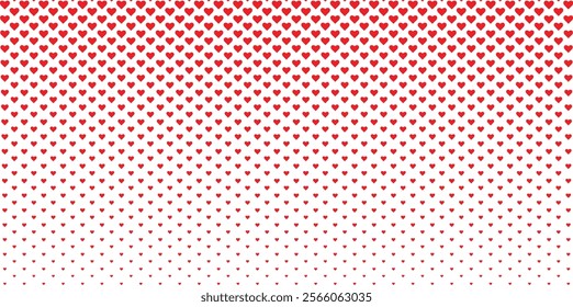 Red heart halftone background illustration