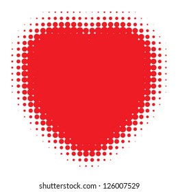 Red Heart Halftone, vector Illustration