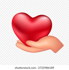 Corazón rojo en Vector de icono de mano
