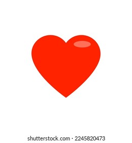 Corazón rojo. Boda de vacaciones. Ilustración vectorial.