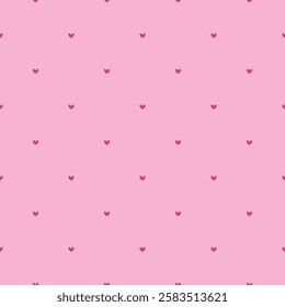 Red Heart hot pink background seamless pattern for textile, print, cards, and wallpaper. 