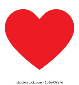 Red heart icon design element on white background. Logo element vector illustration. Love symbol icon.