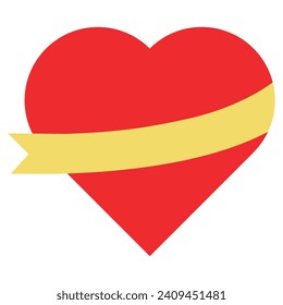 red heart icon. design element for valentine day