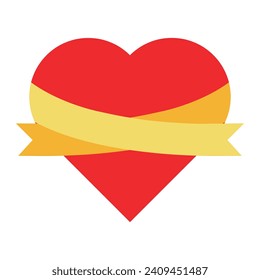 red heart icon. design element for valentine day