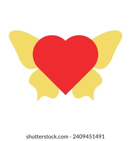 red heart icon. design element for valentine day