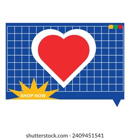 icono del corazón rojo. elemento de diseño para el día de San Valentín