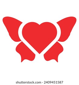 icono del corazón rojo. elemento de diseño para el día de San Valentín