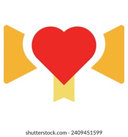 red heart icon. design element for valentine day