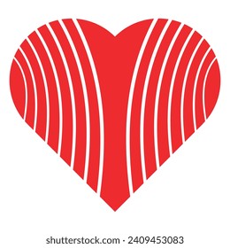 red heart icon. design element for valentine day