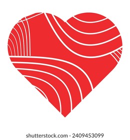 red heart icon. design element for valentine day