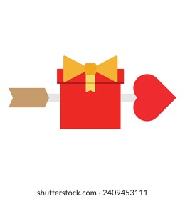 icono del corazón rojo. elemento de diseño para el día de San Valentín