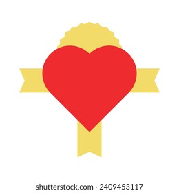 red heart icon. design element for valentine day