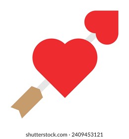 red heart icon. design element for valentine day