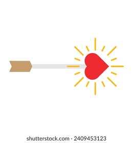 red heart icon. design element for valentine day
