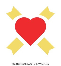 icono del corazón rojo. elemento de diseño para el día de San Valentín