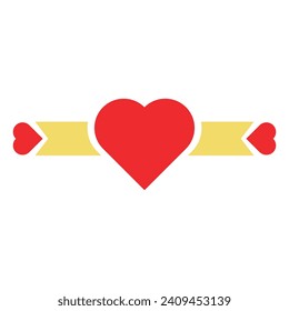icono del corazón rojo. elemento de diseño para el día de San Valentín