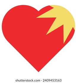 red heart icon. design element for valentine day