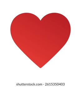 Red heart icon. Red heart emoji. Happy valentine day background. Vector illustration