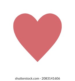 Red heart icon flat design