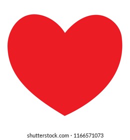 Red heart icon, heart icon in flat style,  heart icon for valentines day card