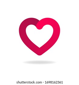 
Red heart icon with gradient