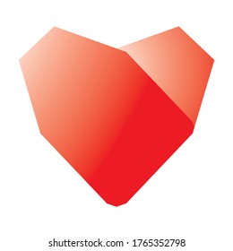 rotes Herz Symbol mit Farbverlauf. EPS10
