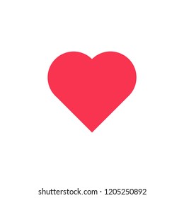 Red heart icon isolated on white background. Love symbol modern, simple, vector, icon for website design, mobile app, ui. Vector Illustration