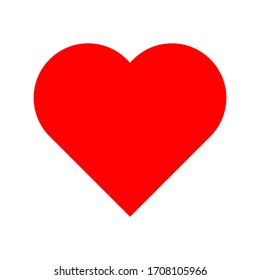 red heart icon isolated on white background. vector illustratuion
